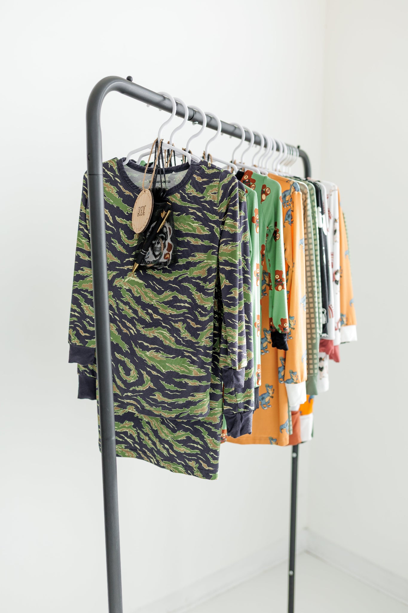 All Jammies hanging on rack