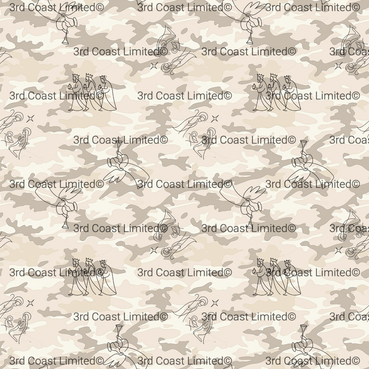 PREORDER | Sandy Camo Nativity Dog Bandana